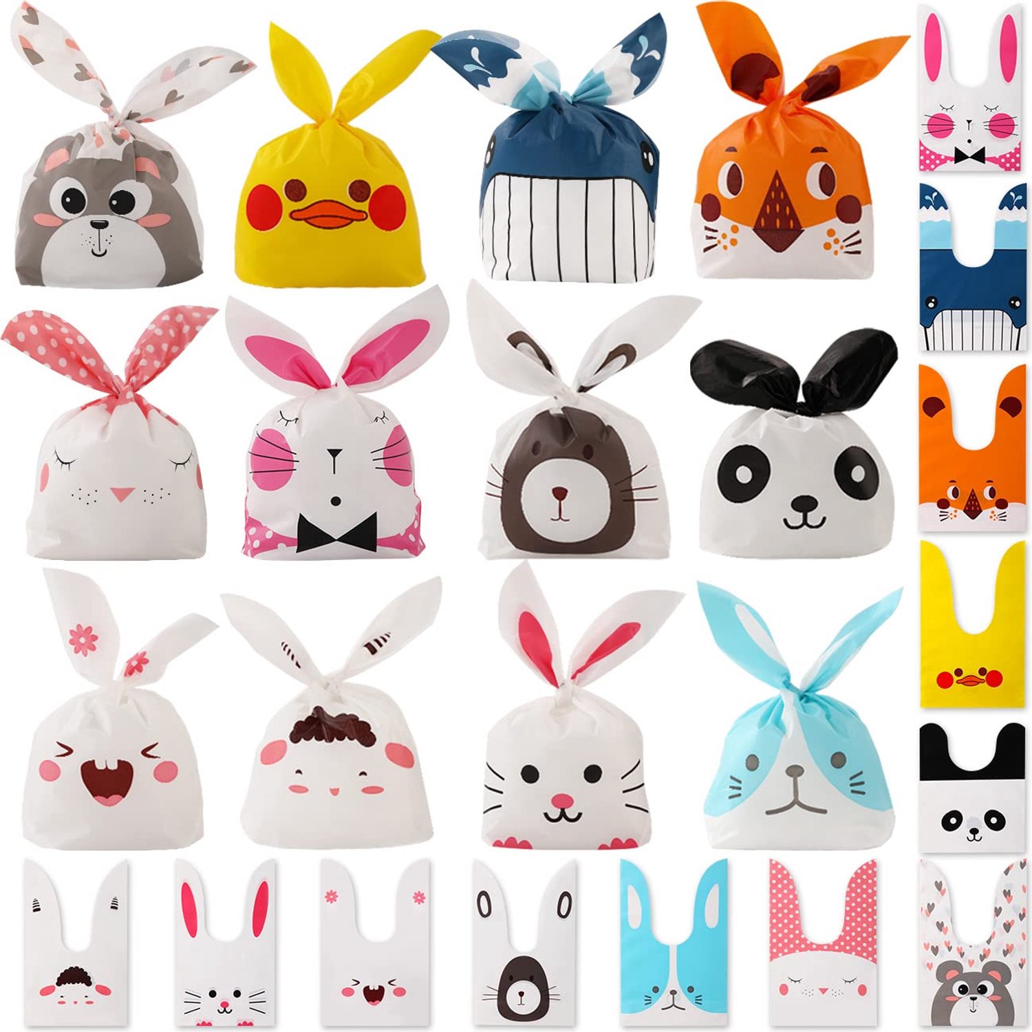 Geschenkzakjes 60 stuks - Verjaardag - Dierenvorm - Cadeauverpakking - Snoepzakjes - Creatieve patronen - Perfect voor feest. - Cadeautas