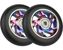 Stuntstepwielen 100mm - Reservewielen - ABEC-9 lagers - Duurzaam pvc - Set van 2 - Geschikt voor stuntsteppen - Scooterwielen