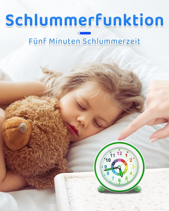 Kinderwekker met Snooze en Nachtlampje voor Jongens en Meisjes — afbeelding 4