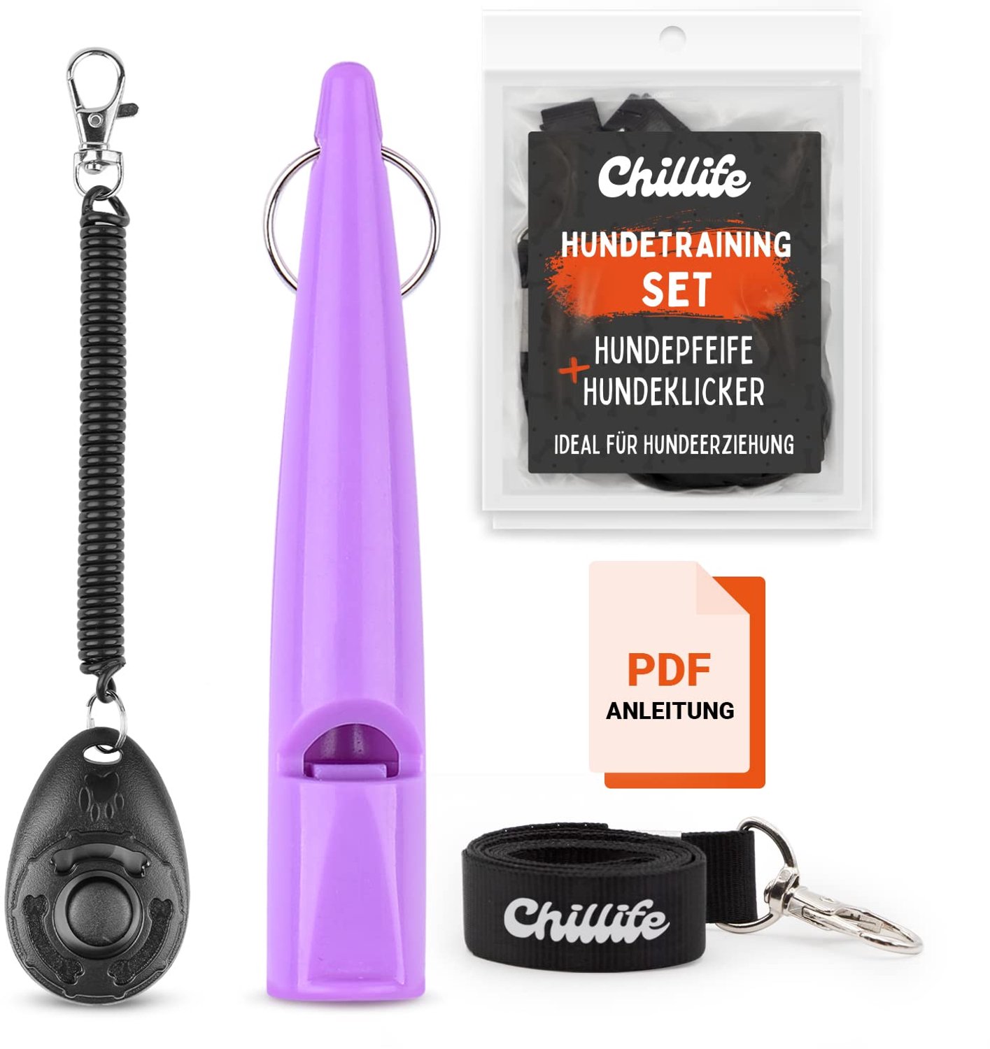 Premium Hondentrainingset met Fluit en Clicker - Perfect voor Puppies en Dogtraining