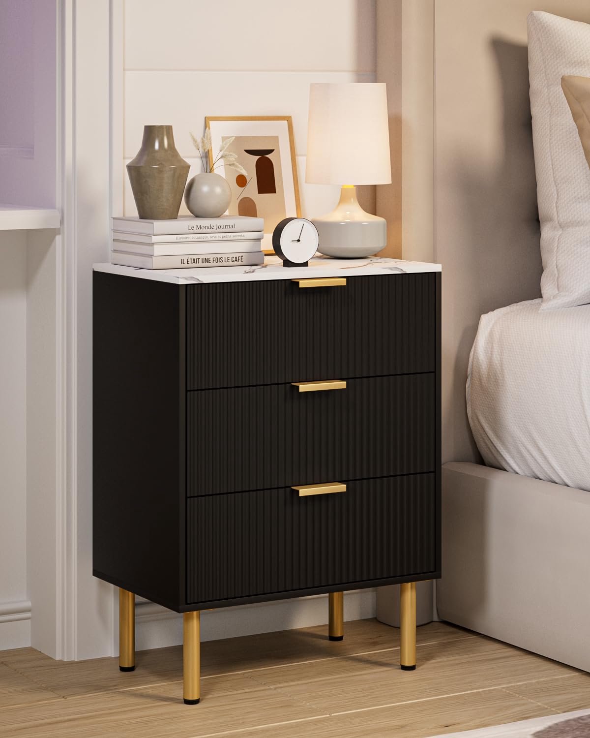 Moderne Nachttafel met 3 Lades