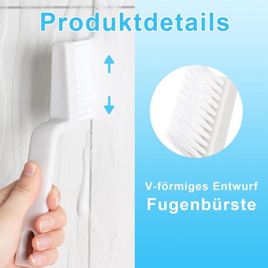 Voegenreinigers 4-delig - Harde borstels - Voor tegelvoegen en badkamer - Effectieve reiniging - ServiceTopper — afbeelding 2