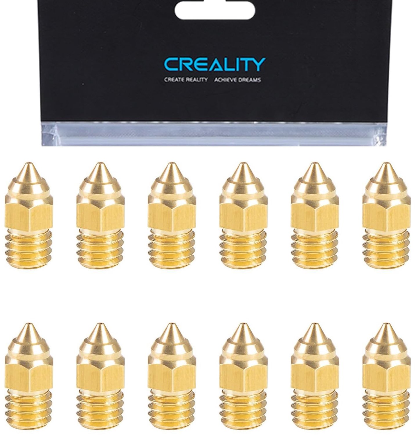3D Printer Nozzles - 0.4mm MK Messing, 12 Stuks