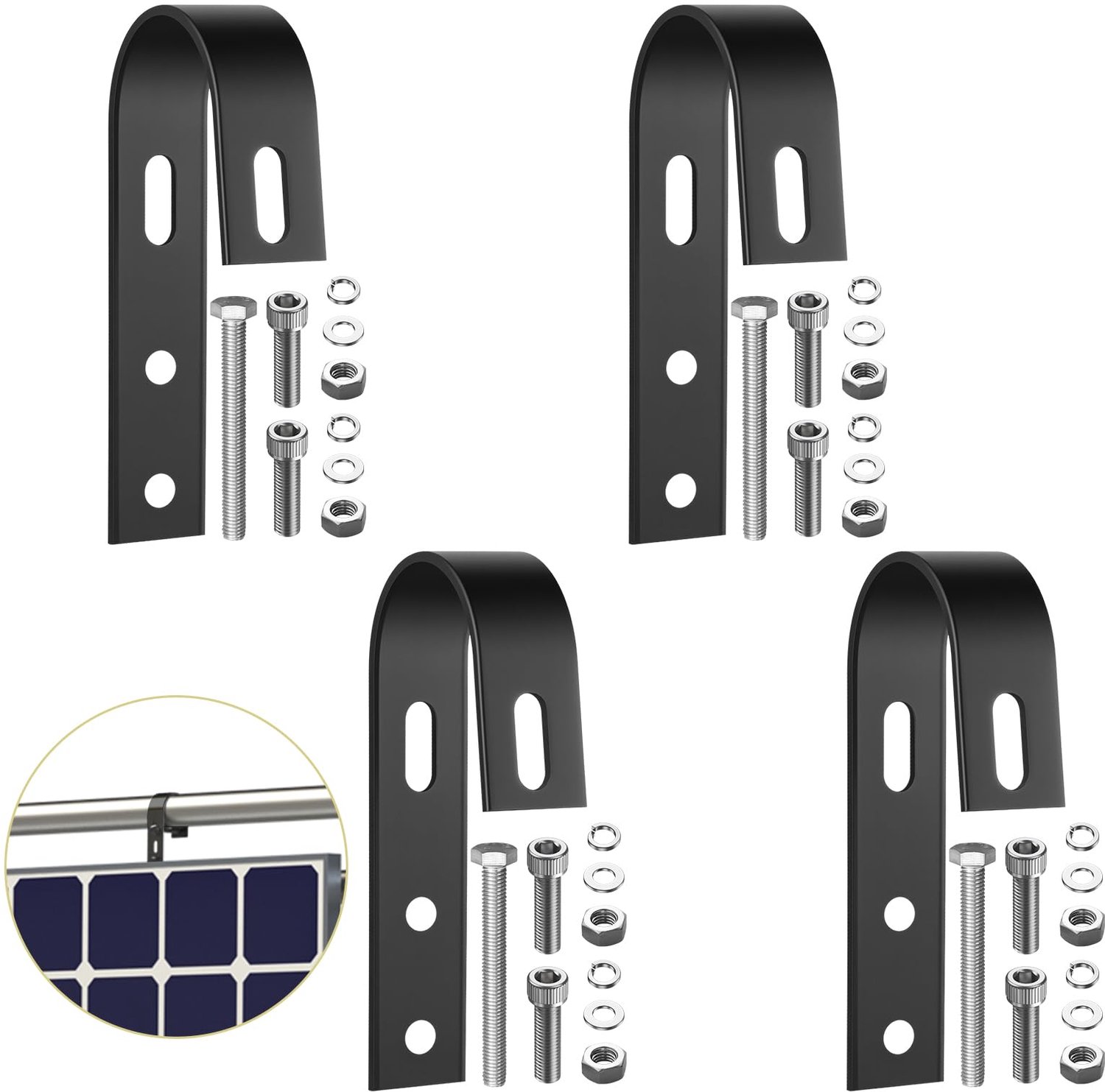 Set van 4 Balkon Haken voor Zonnepanelen
