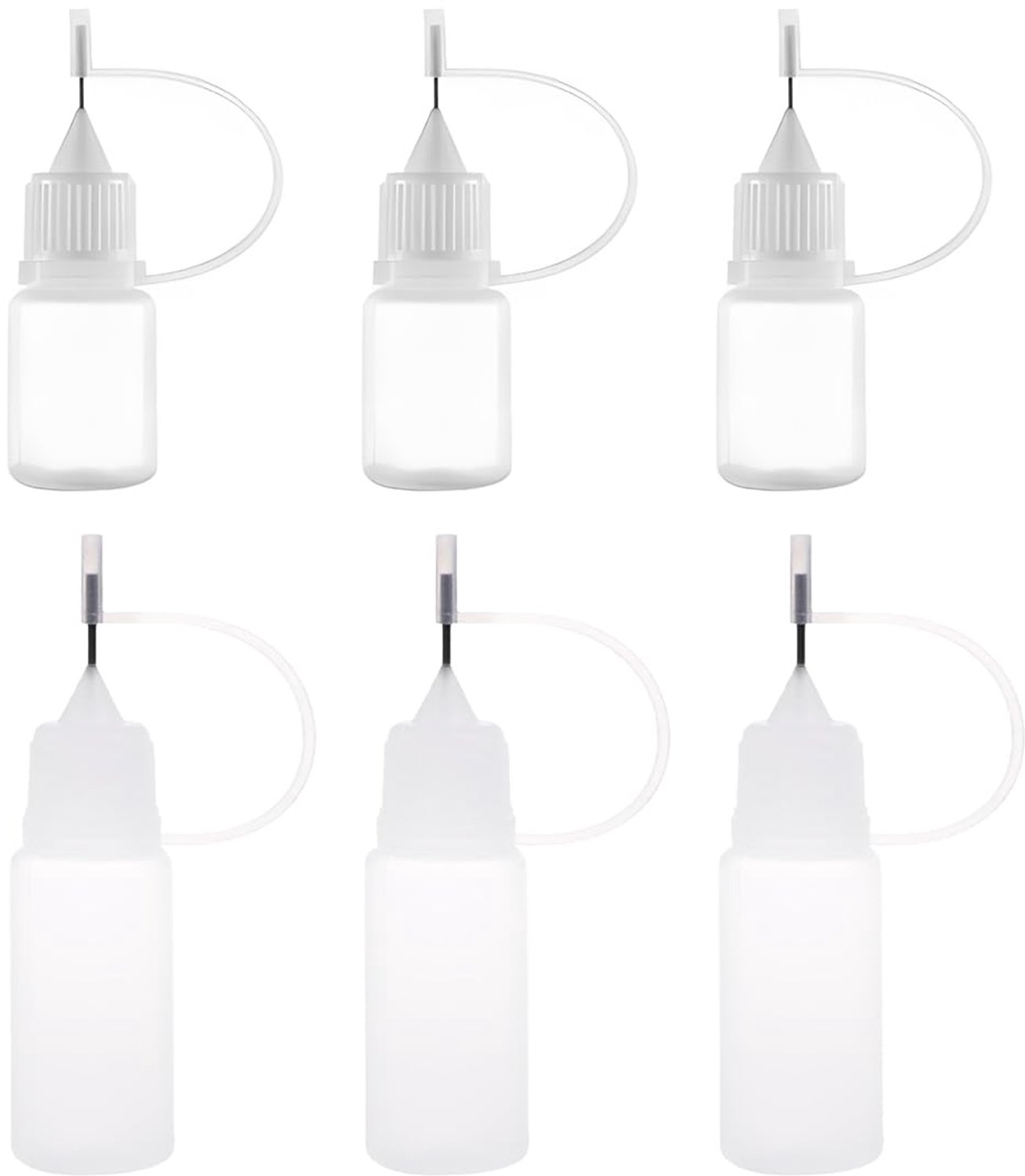 Lijmapplicator - Precisie Applicator - Druppelflesje met Naaldtip - Kunststof Fles - 10ml/5ml - Lekvrij en Duurzaam - Druppelfles