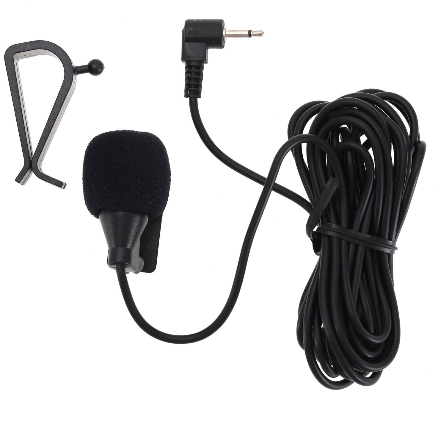 Microfoon Bedraad 3m - Clip Microfoon - 2,5mm Stekker - Hoge Gevoeligheid - Anti-Ruis - Zwart - Clipmicrofoon