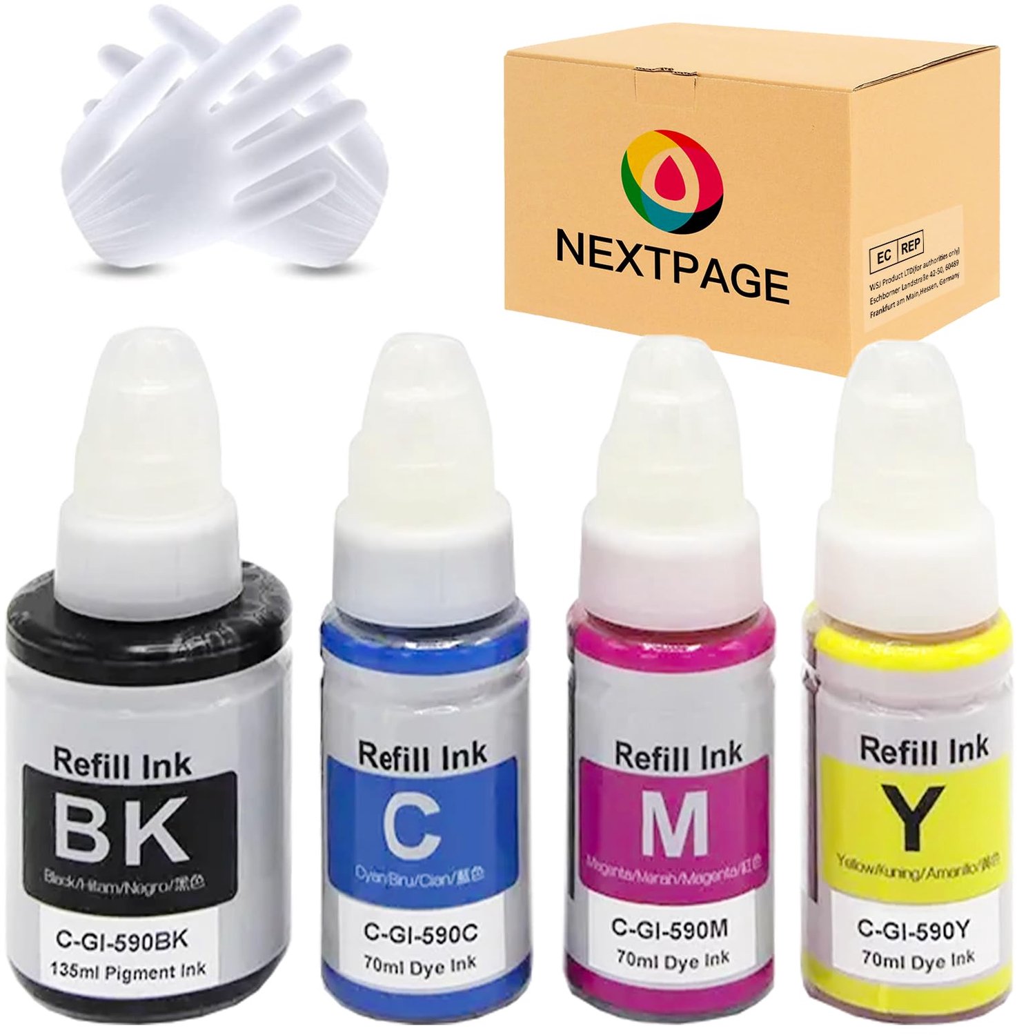 Inkjet Inktset GI-590 - Compatible Kleuren voor Printers