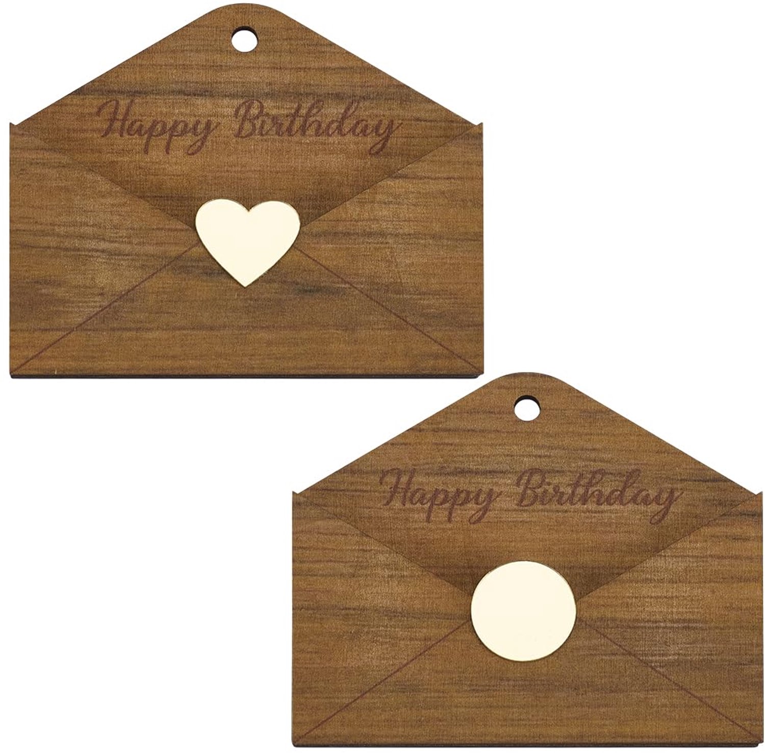 Geldhouder Chocolade - Houten Envelop - 2 Stijlen - Verjaardagscadeau - Creatieve Geldgeschenkhouder - MDF Hout - 119 mm x 99 mm x 11 mm - Geldgeschenk