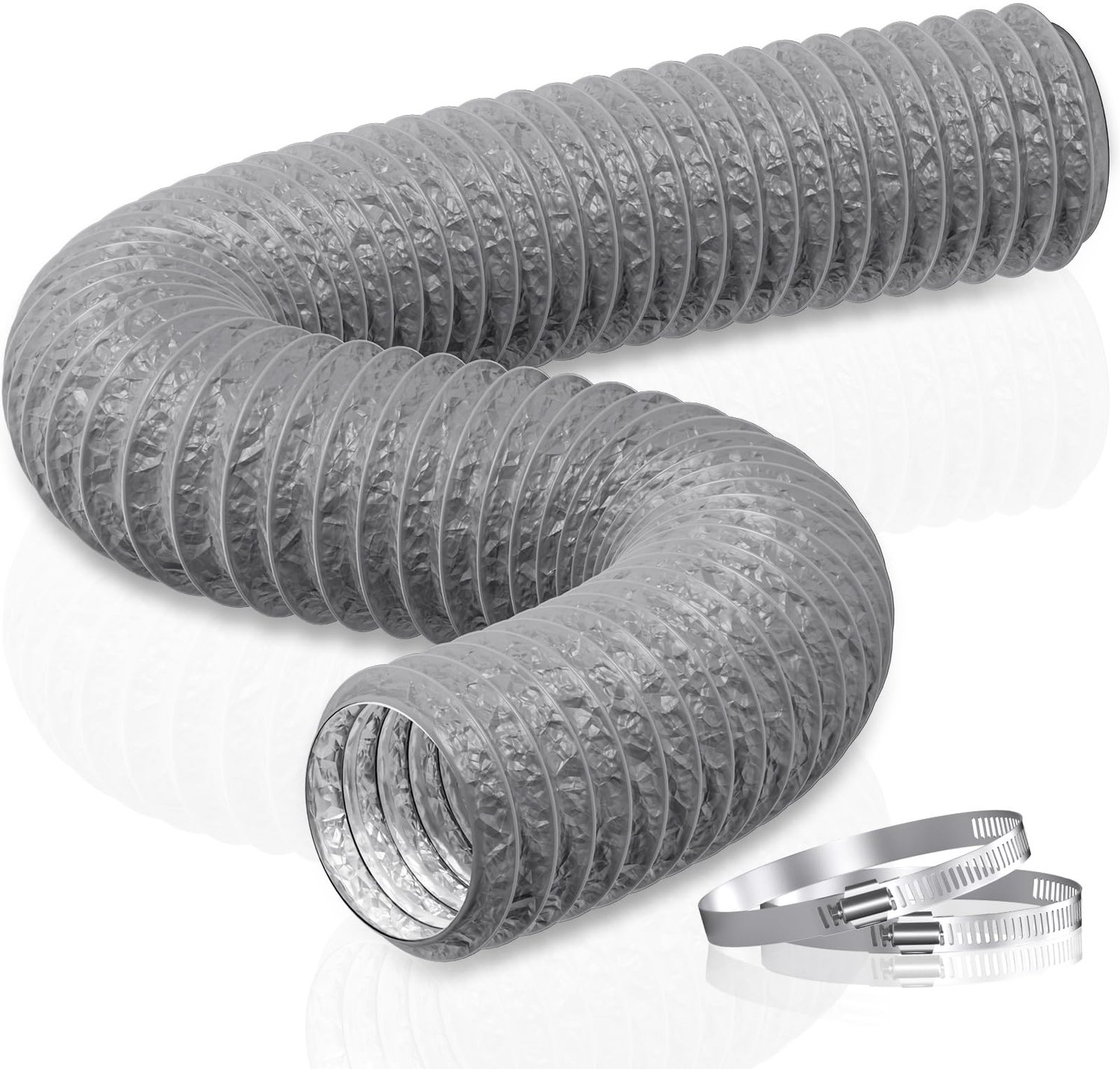 Afvoerslang 75 mm met 2 Slangenklemmen