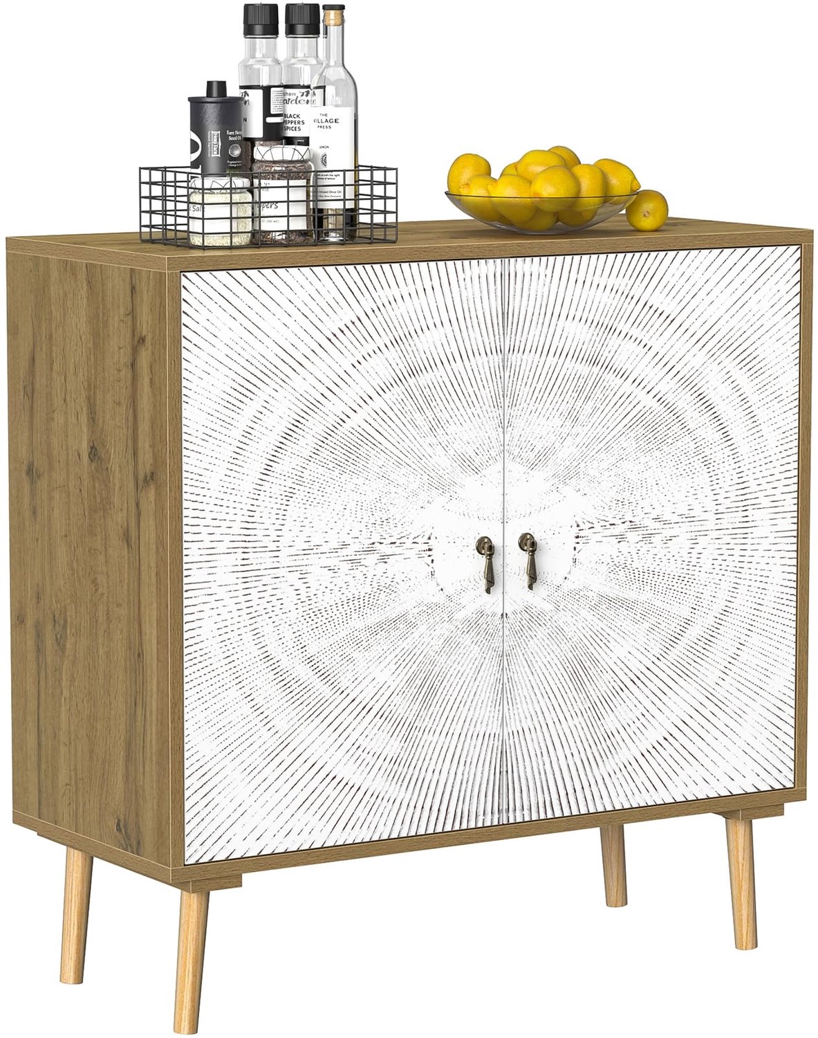 Vintage Sideboard met Verstelbare Plank en Houten Poten