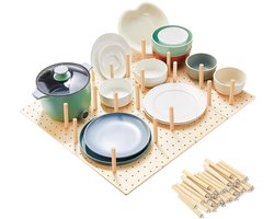 Houten Pegboard Lade Organizer met 32 Sticks voor Keukenopslag