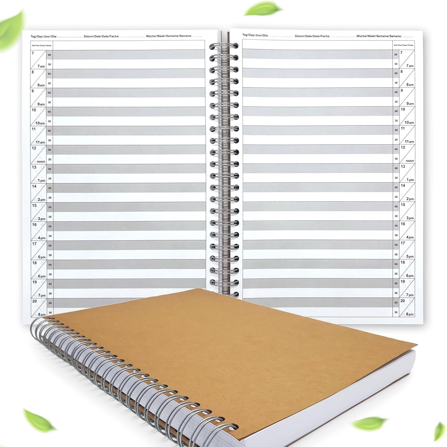 Appointment book for Hairdresser Salon Practice Order Book 1 Employee 30 Minutes Takt for 320 Days free to fill - ShopVlot