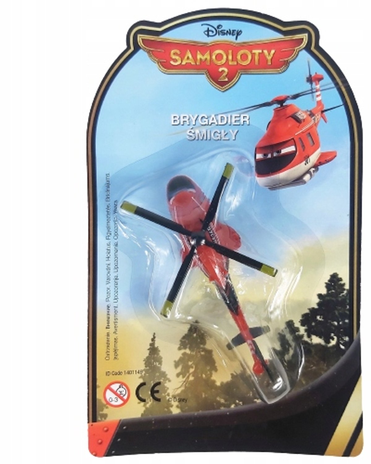 Helikopter "Brigadier Śmigły" Speelfiguur - Geïnspireerd op "Vliegtuigen"