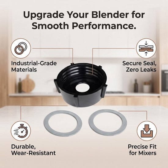 Vervangende Blender Jar Basis met Rubber O-ringen en Schroefdop, Accessoires voor Optimale Mixprestaties en Duurzaamheid — afbeelding 5