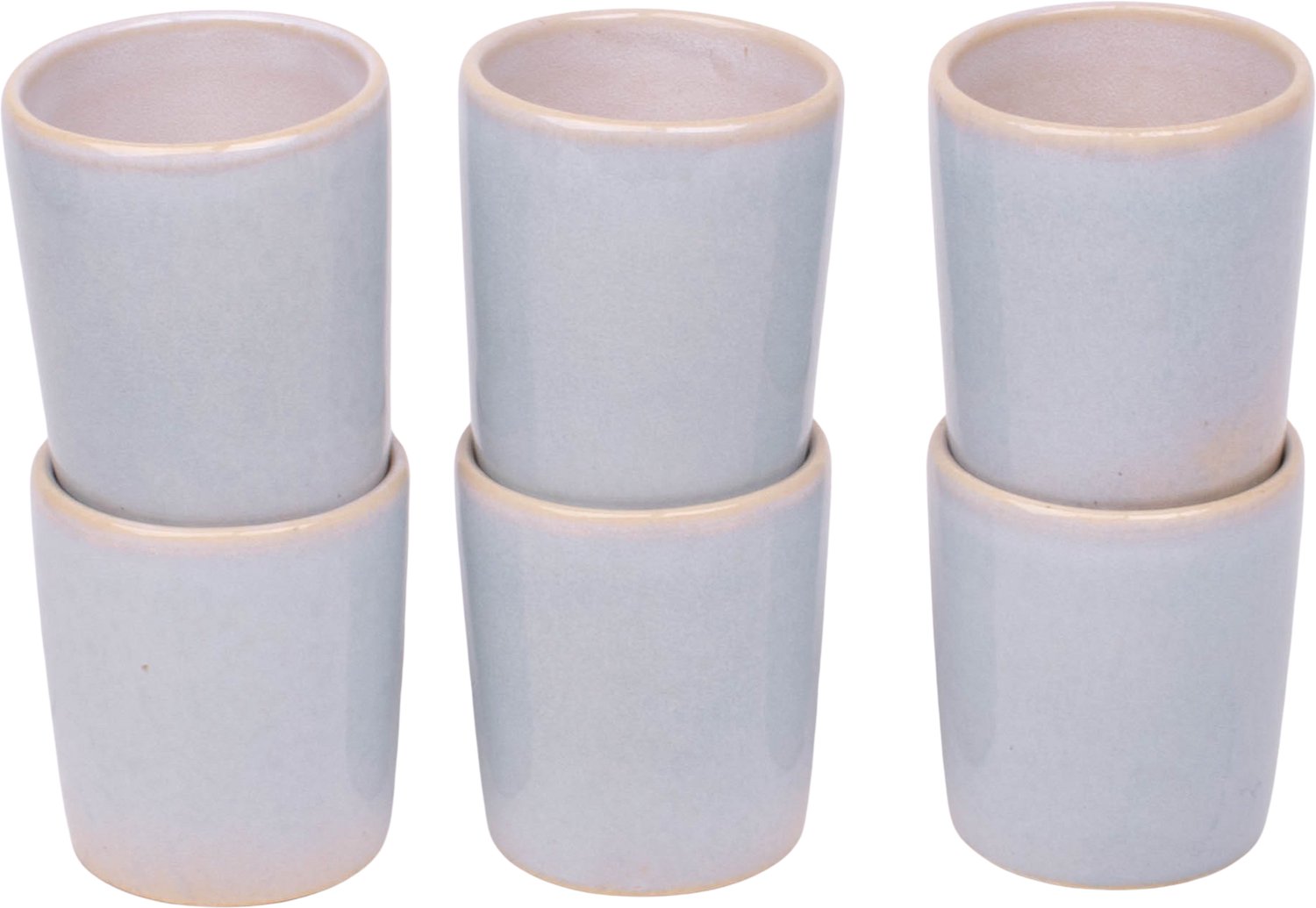 Set van 6 koffiekopjes - 150 ml - 6 persoons - lichtblauw - Portugees stoneware - Sintra - Kade 171 kopjes - hip en trendy