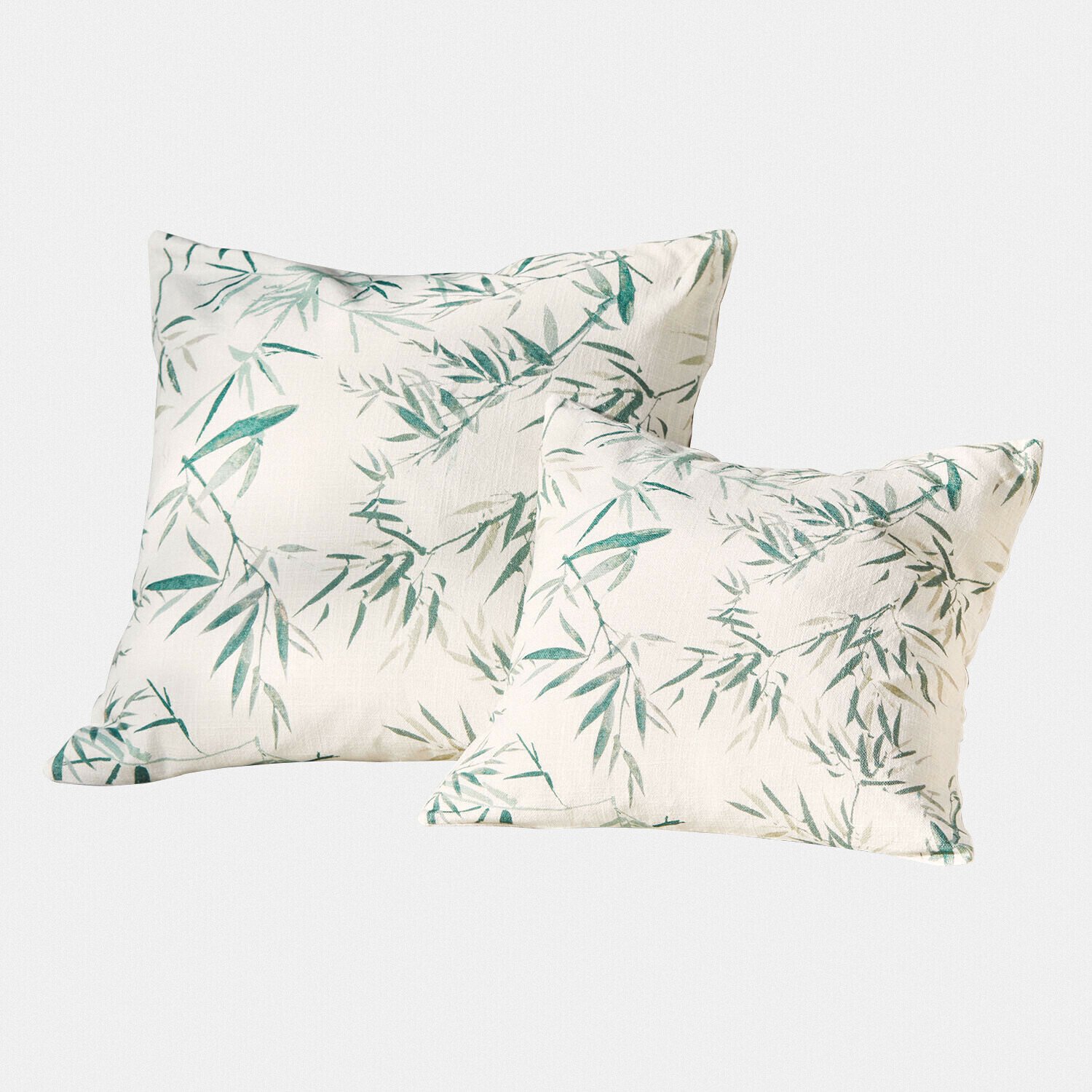 Loberon Kussenhoes set van 2 Clarisa beige/groen