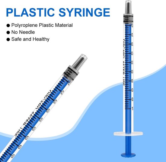 10 Stuks 1ml Colostrum Plastic Spuit Zonder Naald, Herbruikbare Vloeistof Spuit voor Laboratoria, Irrigatie en Filtratie, Ideaal voor Wetenschappelijk Gebruik — afbeelding 3