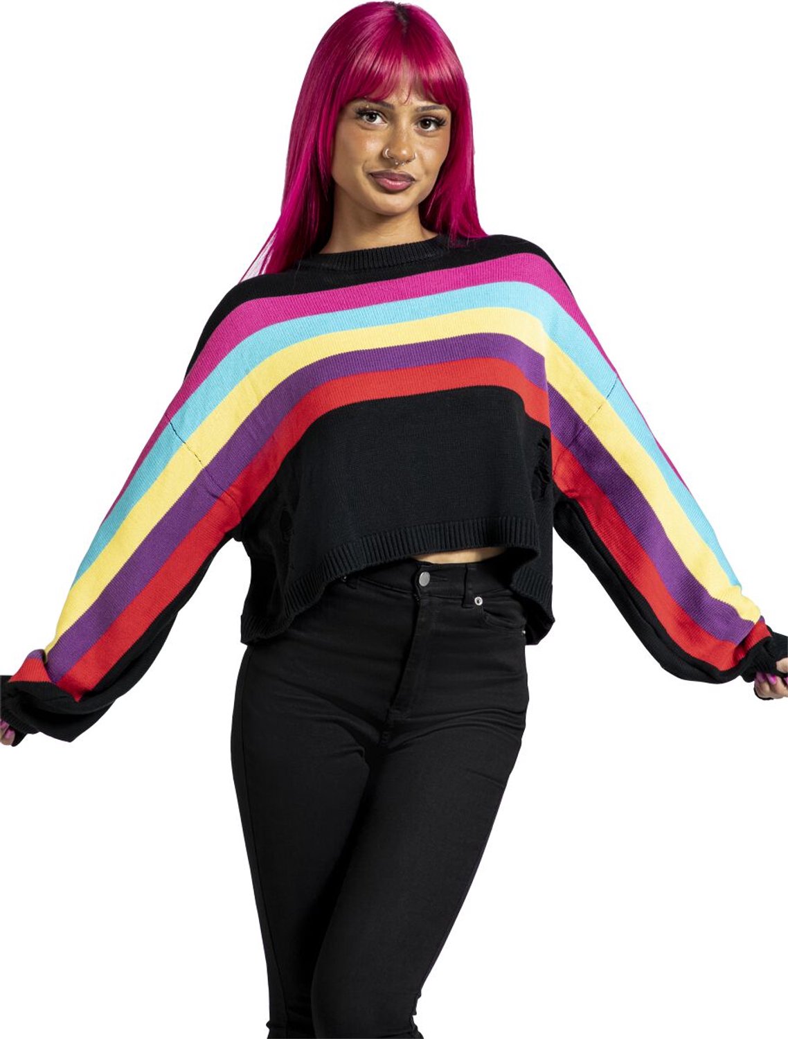 Electric Callboy EMP Signature Collection Dames Gebreide trui - meerkleurig - L