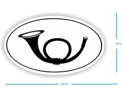 Posthorn Sticker Mailbox Sticker Symbol Sticker (RPMt6/10) (10cm) - ShopVlot
