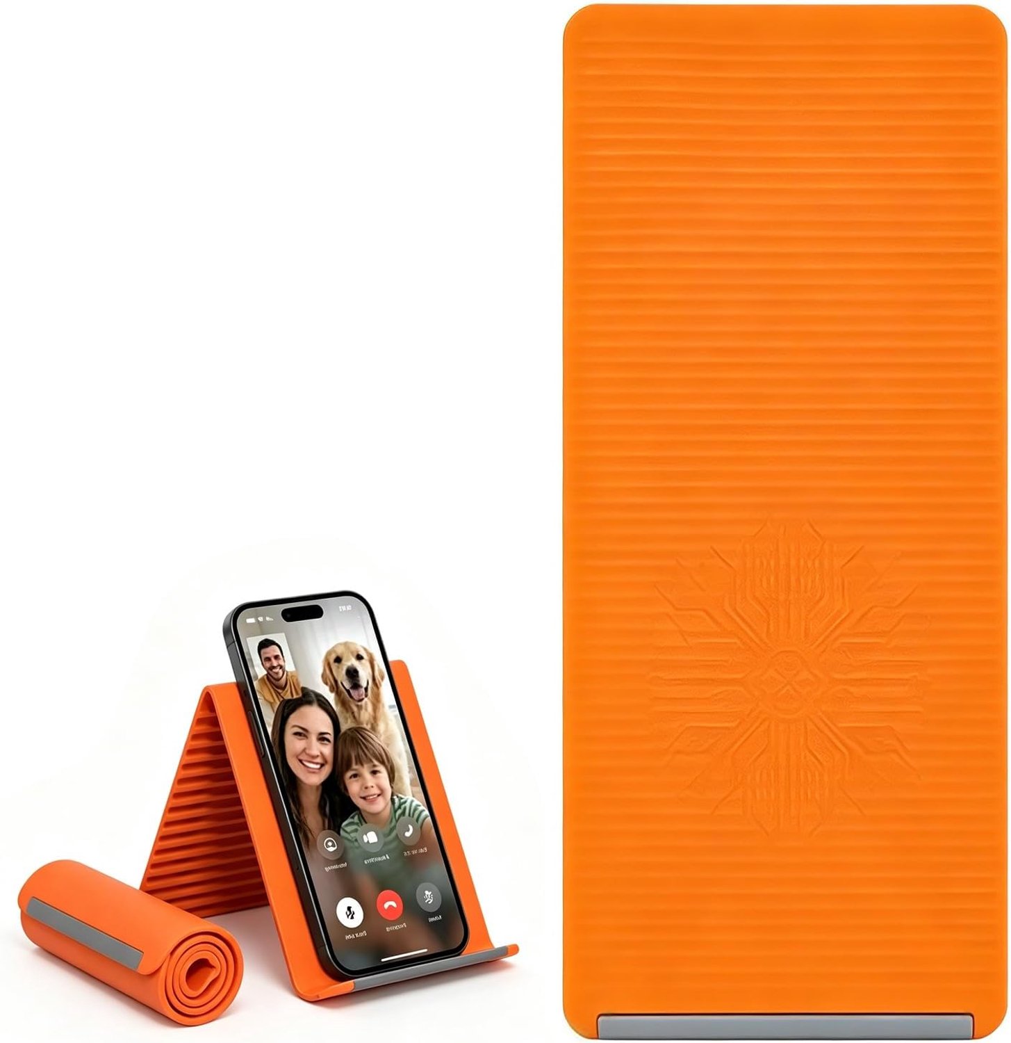 Draagbare opvouwbare siliconen telefoonhouder, flexibele siliconen aluminium vliegtuigtelefoonhouder, gevouwen in elke - ShopVlot