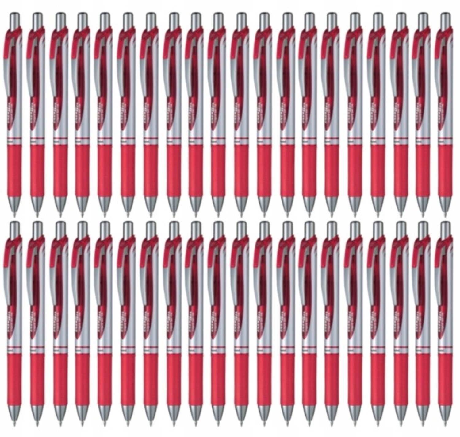 Pentel EnerGel BL77 Gelpen Rood 0,7mm - Set van 40 Stuks