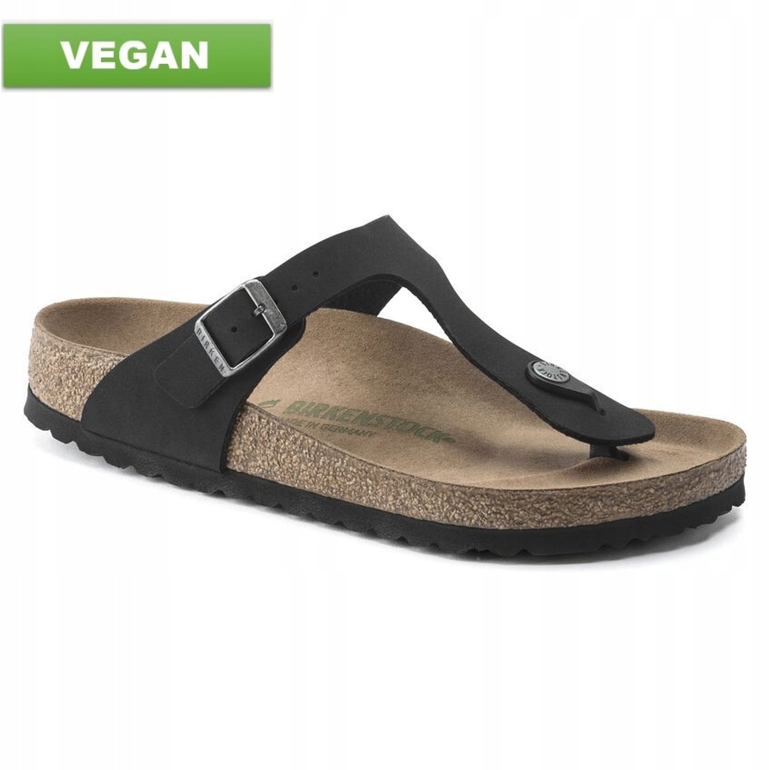 Birkenstock Gizeh Earthy Vegan Zwarte Slippers