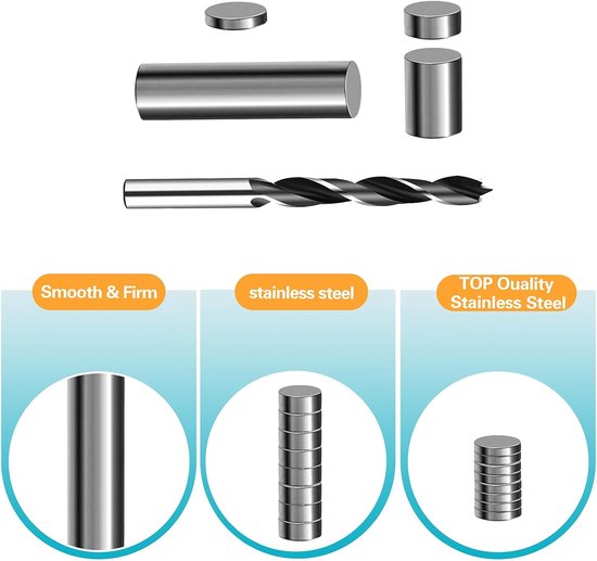 Cylindrical Steel Weights for Pinewood Derby Cars, 193g, 4 Gradable Sizes for Accurate Weight Optimization and Gear - ShopVlot — afbeelding 2