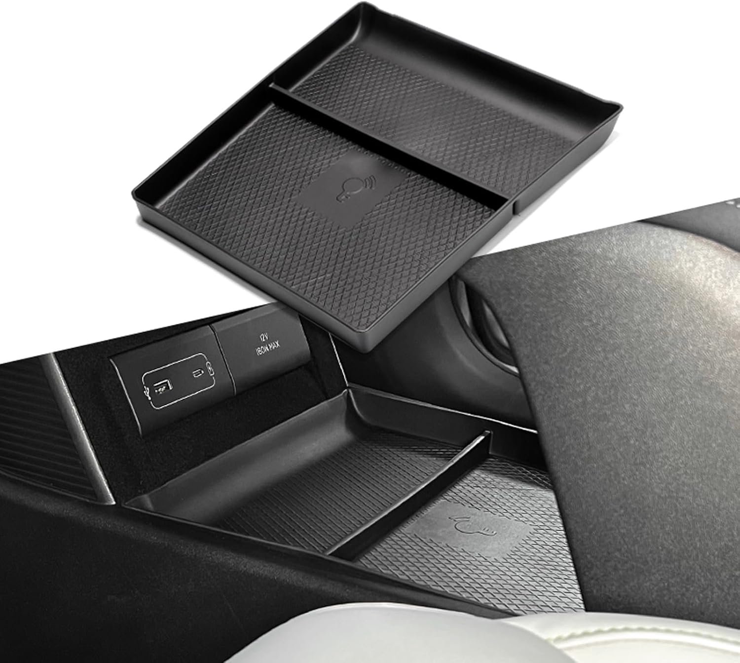 SnelShoppen - Center Console Organizer Xpeng G6 (2023-2025) - TPE Compartiment Organizer, Waterproof, Antislip, Ideaal voor Opbergruimte