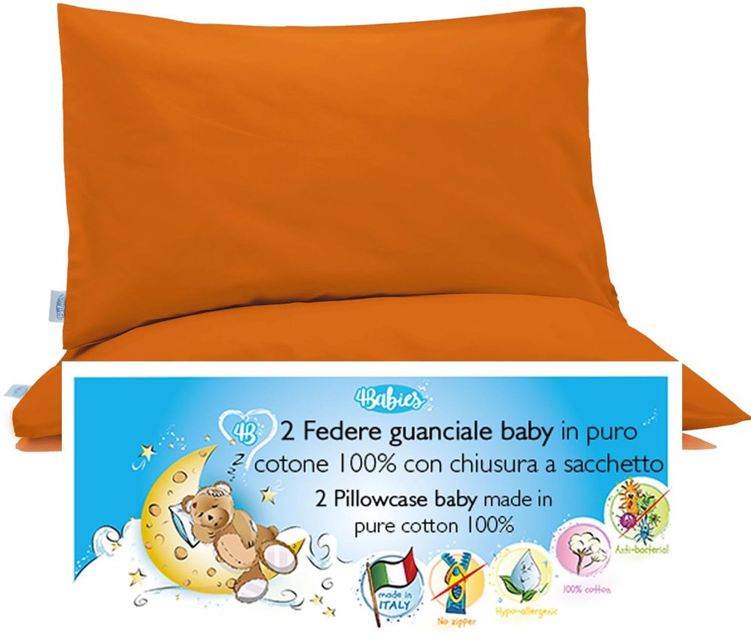 Set van 2 Katoenen Hoofdkussens 50 x 30 cm voor Kinderbed