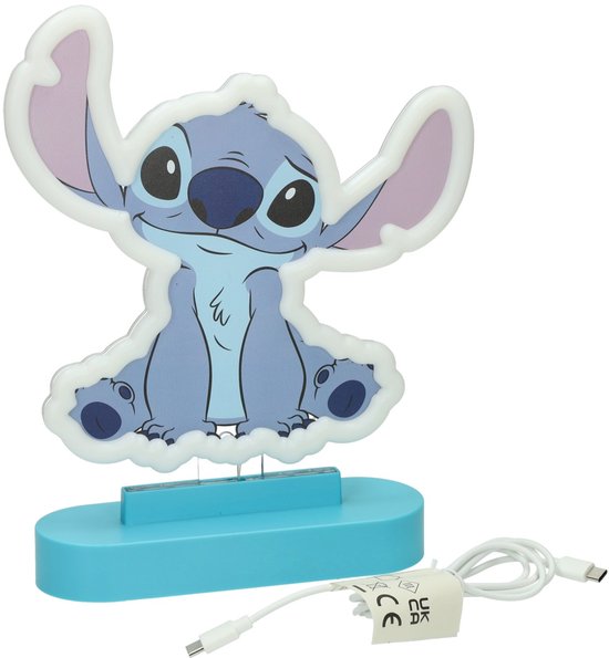 Lilo & Stitch Nachtlamp - Neon Lamp voor Kinderkamer en Slaapkamer - Bedlampje met Aan/Uit knop - 25,7 x 21 cm - Peuter speelgoed - Voor meisjes en jongens - Vanaf 3 jaar van W&O Products B.V. — afbeelding 5