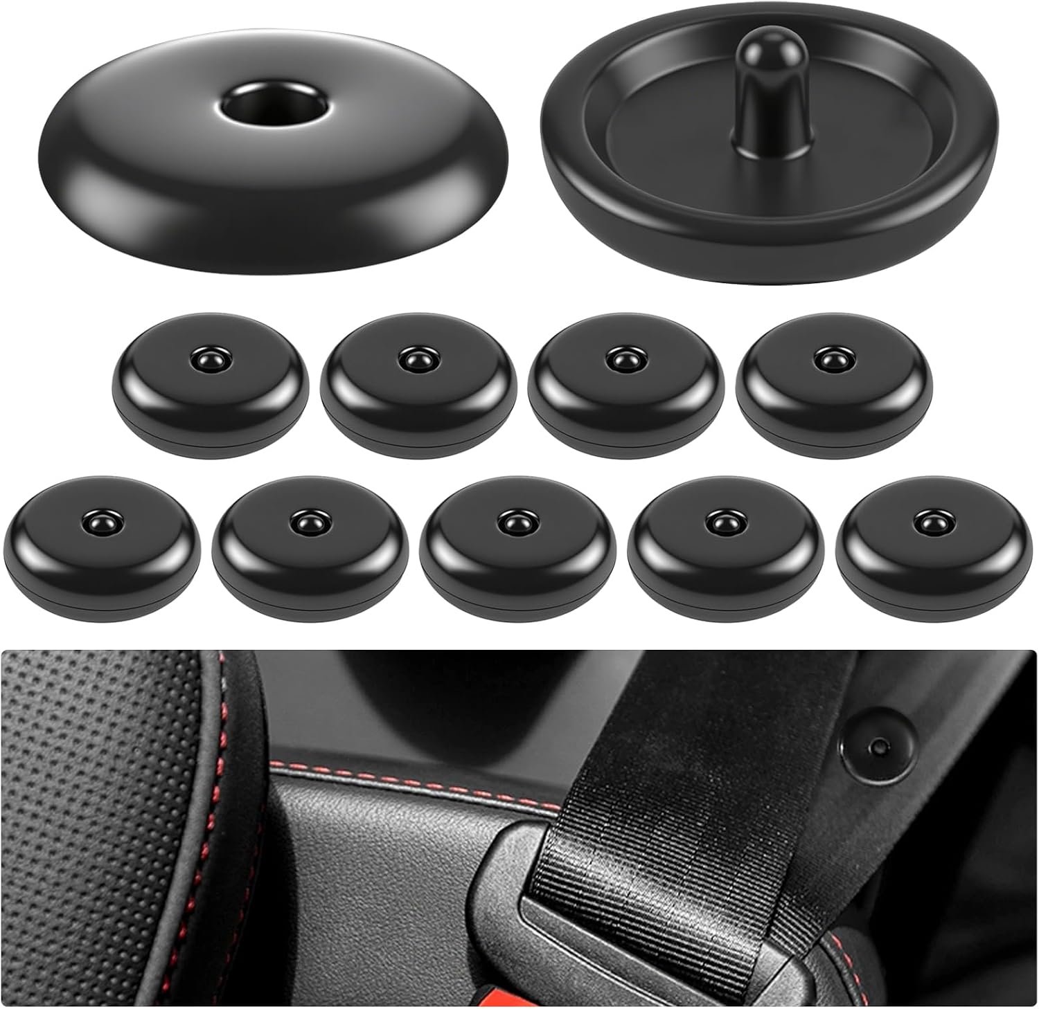 veiligheidsgordelstoppers 10 stuks - stabiliserend - voorkomt wegglijden - altijd binnen handbereik m-winkel - m-winkel
