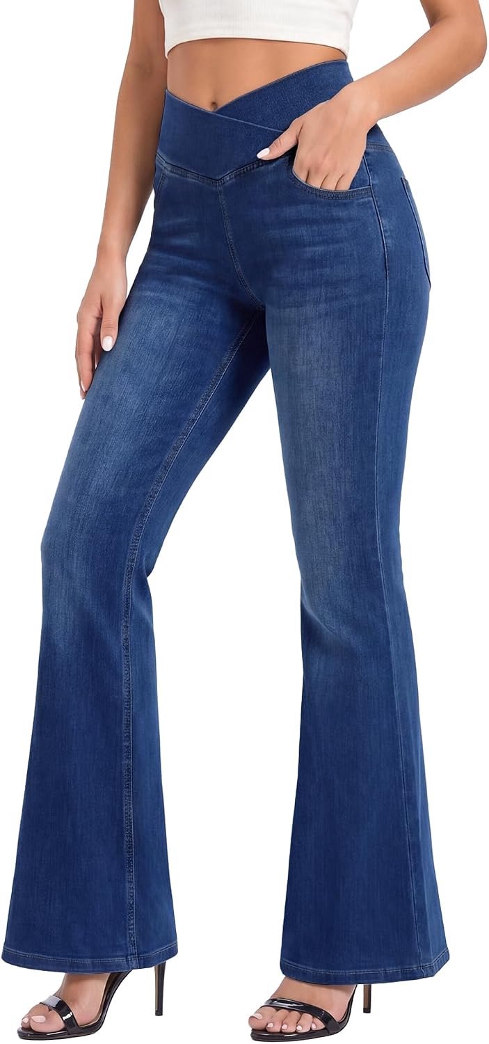 Jeans met hoge taille, 4 zakken