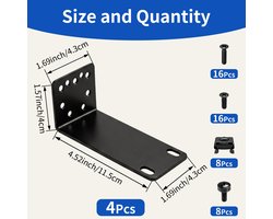 Verstelbare Rack Mount Kit voor 19 Inch Apparaten