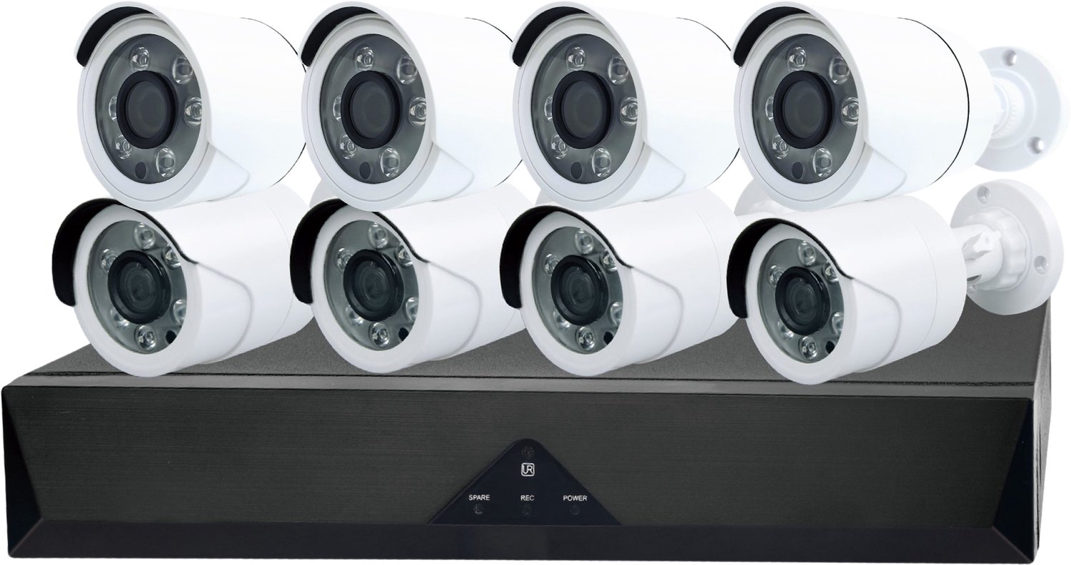 Beveiligingscameraset - 8 camera's - Nachtzicht - Persoonsdetectie - Ethernet - Jortan Tech
