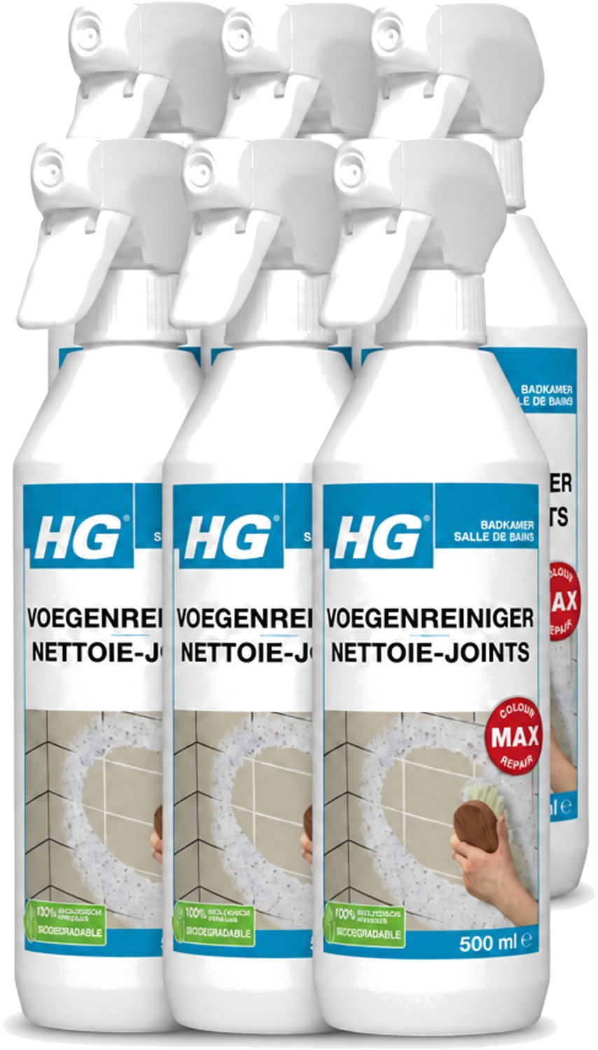 6 x HG - Badkamer - Voegenreiniger - Kleur Herstel - 500 ml - Voordeelverpakking - 6 stuks