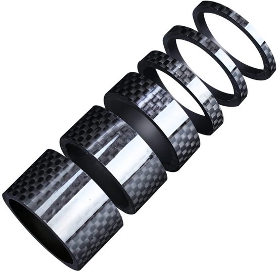 Set van 6 Carbon Fiber Fietsspacers — afbeelding 3