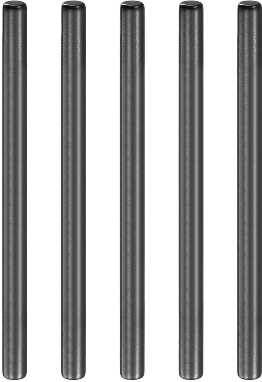 Plugpennen 6 mm x 90 mm - zwart roestvrij staal - cilindrisch - voor meubelmontage - 5 stuks - ServiceTopper