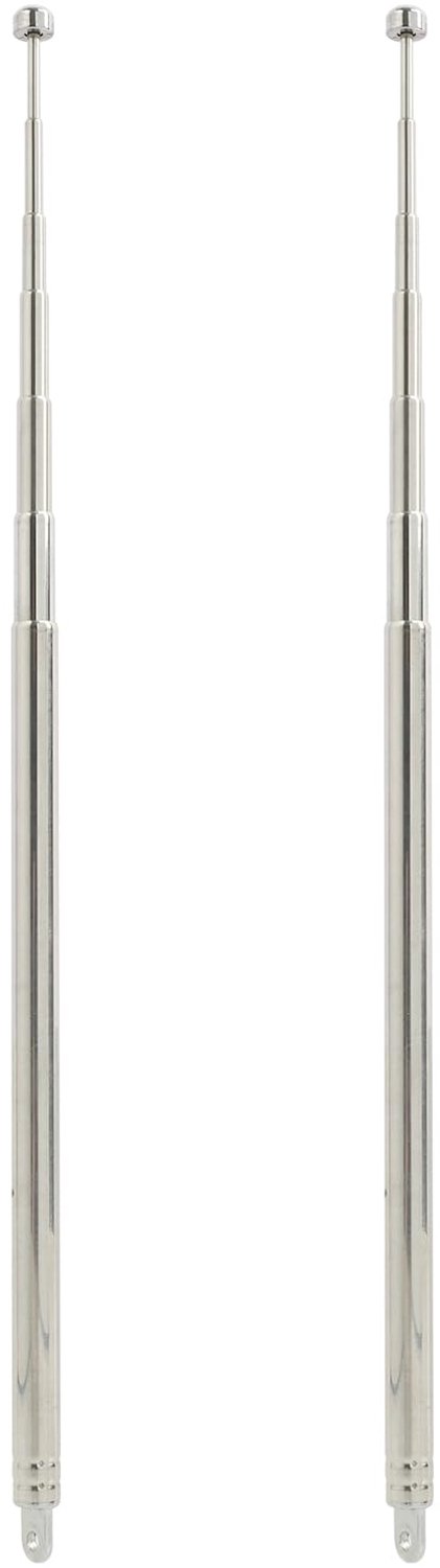 Radio-antenne telescopisch 74,5 cm - Set van 2 - Draagbare antenne - DVB-T/DVB-T2-ontvangst - Flexibel ontwerp - Duurzaam en betrouwbaar