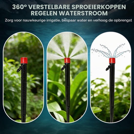 Automatisch Druppelirrigatiesysteem 50L, 25W Pomp met 8 Druppelaars — afbeelding 2