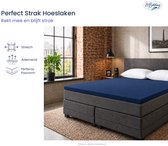 24-Bedding - Duopak Jersey Topper Hoeslaken - 80x200 cm - Marine - Elastaan – Extra Zacht - 5 t/m 15 cm hoogte - 2stuks