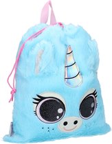 Lulupop & The Cutiepies Fluffy And Sweet Unicorn Gymtas - Zwemtas - 44x37x cm - Blauw - Unicorn