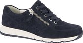 Medicus Dames Donkerblauwe suède sneaker sierrits - Maat 40.5