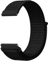 Bracelet Nylon 20mm Noir adapté pour Samsung Galaxy Watch Active / Active 2