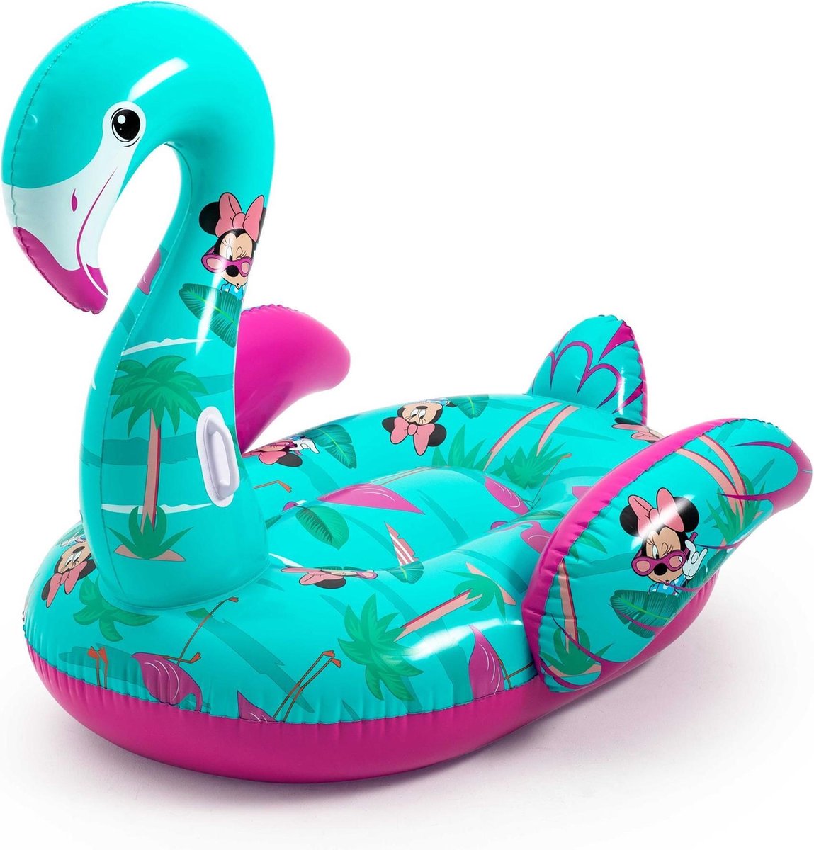 Bestway Opblaasbare Flamingo - Zwembad Speelgoed - met 2 Handvaten - Stevig PVC - Max. 90KG - Minnie Mouse Print - Meerkleurig