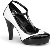 Bettie-22 black/white patent - (EU 36 = US 6) - Pin Up Couture