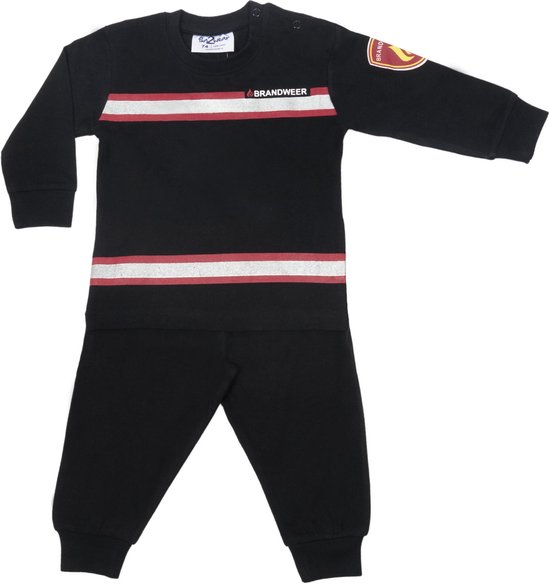 Pyjama Fun2Wear Fire Department Noir Nouvel uniforme - Taille 92