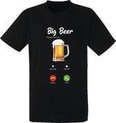 Big beer heren t-shirt | grappig | cadeau | verjaardag | carnaval | maat XL