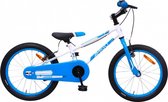 Kinderfiets - Cross - 18 inch - vanaf 5 jaar - Voor jongens  - Blauw en wit