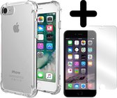 Hoes voor iPhone SE 2020 Hoesje Shock Proof Siliconen Hoes Transparant Met Screenprotector
