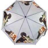 Happy Rain paraplu mini manueel alu light Cat & Dog